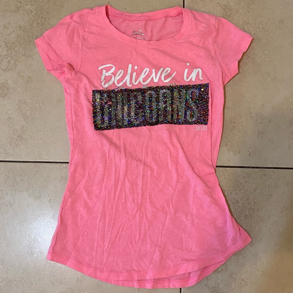 Justice Pink Shirt